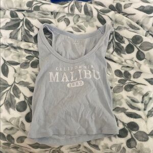 Aeropostale Sky Blue Graphic Tank